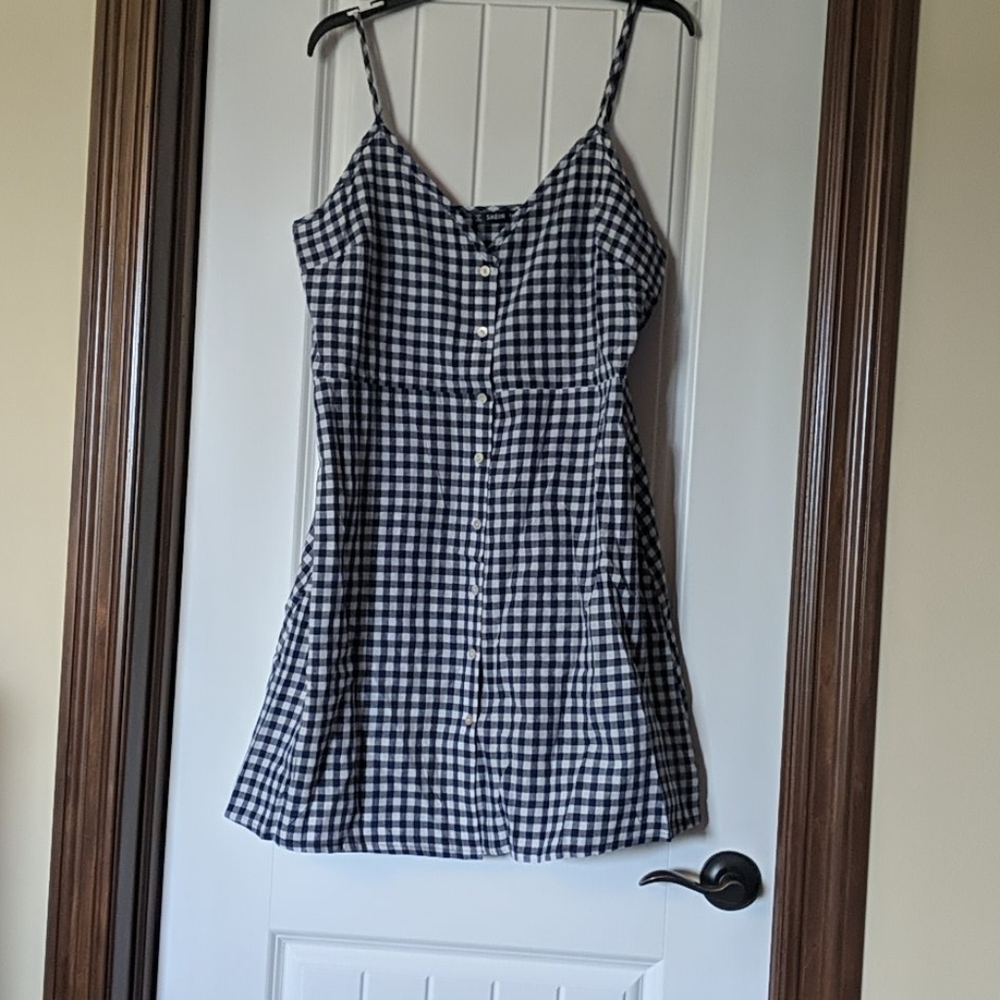 Black and white plaid dress